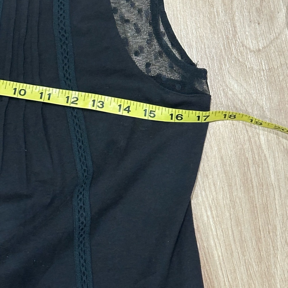 Double D Ranch black sleeveless tunic top / dress with black lace trim SZ S - Picture 8 of 10